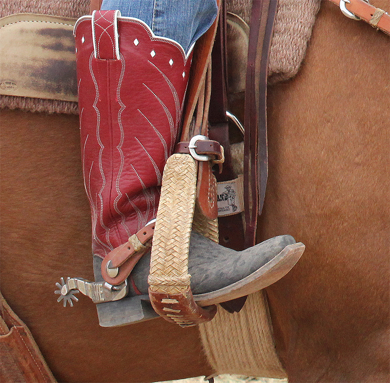 Basket Stamped Spur Straps - Dennis Moreland Tack