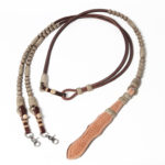 Leather Romal Reins with Rawhide Buttons