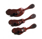 Racetrack Leather Pull-Through Spur Straps
