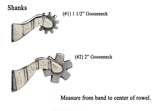 Dennis Moreland Tack Spur Shanks 1 & 2