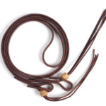 Harness Leather Roping Reins with Rawhide Knots