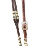 Slot Ear Headstall with Rawhide, Black Interweave & Silver