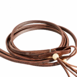 5/8" Latigo on Latigo Split Reins with Rawhide Ball